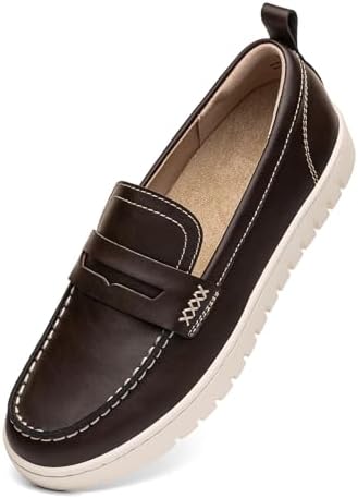 Amazon.com | Women's Classic Comfort Leather Loafers Cute Slip-Ons